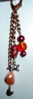bijou perle rose et lune